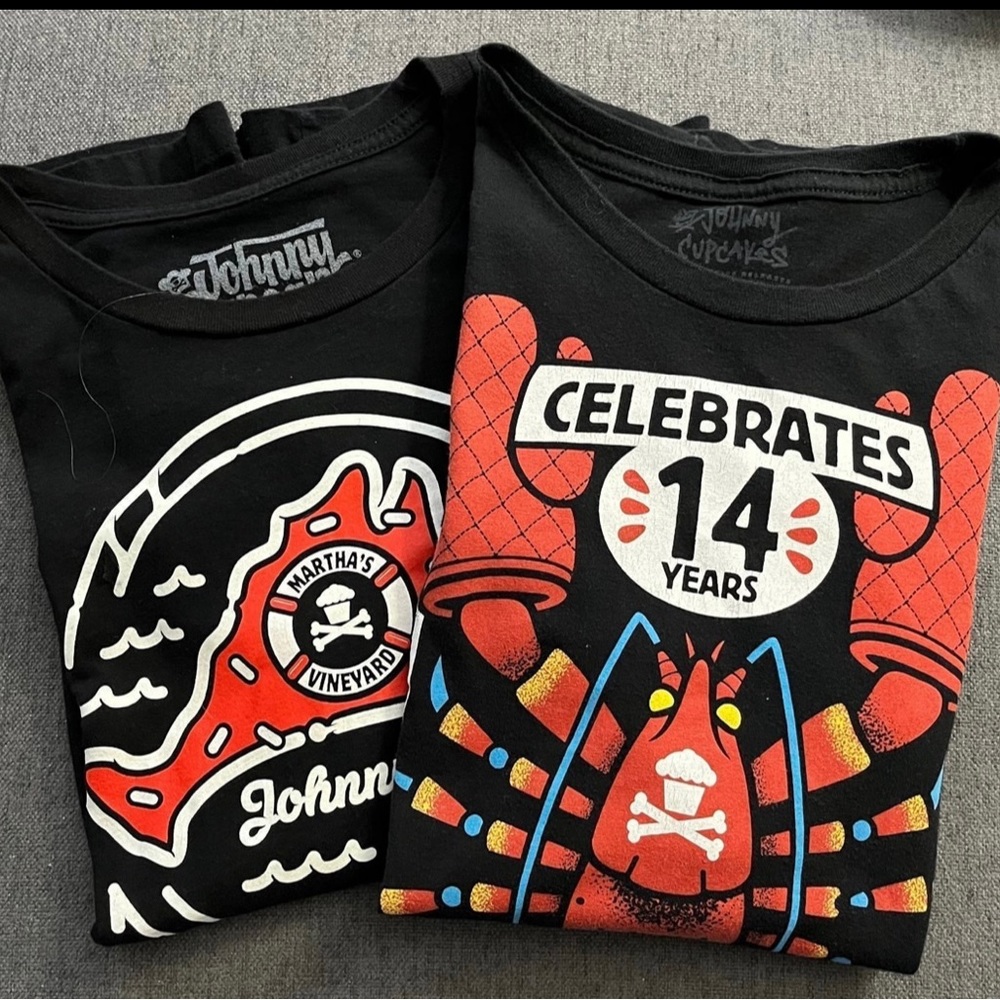 Johnny Cupcakes (2) t-shirts, women’s limited editions!